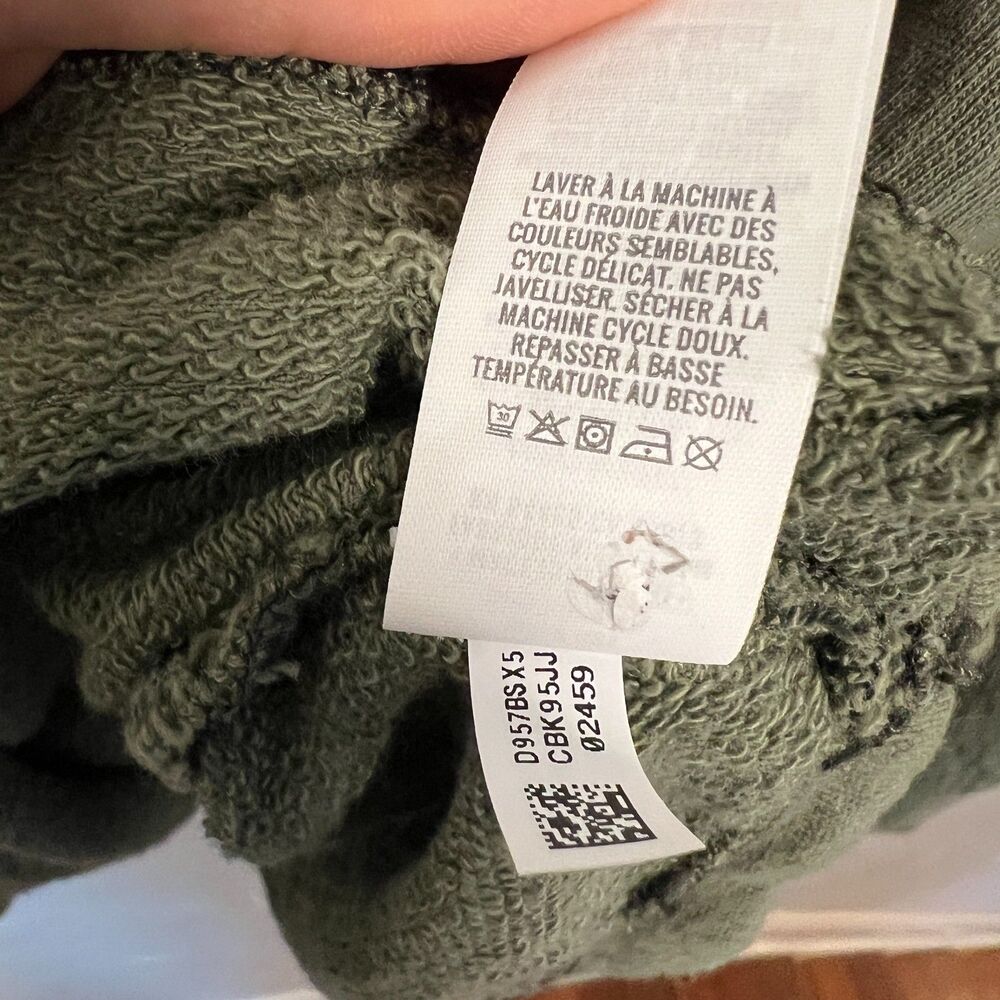 Aerie Olive Oversized Boho Pullover Sweatshirt Soft Lounge Earthy Cozy Size L - Picture 8 of 9